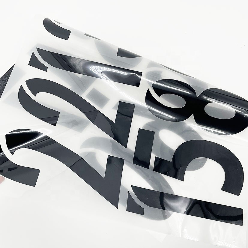 Wholesale custom printable plastisol vinyl film designs sticker logo heat transfer numbers for jerseys t shirts