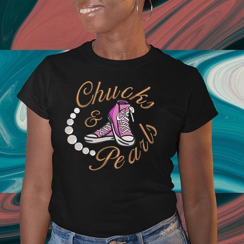 Iron on Chuck Vinyl Transfer Printing I am with her DTF Transfer for Clothing