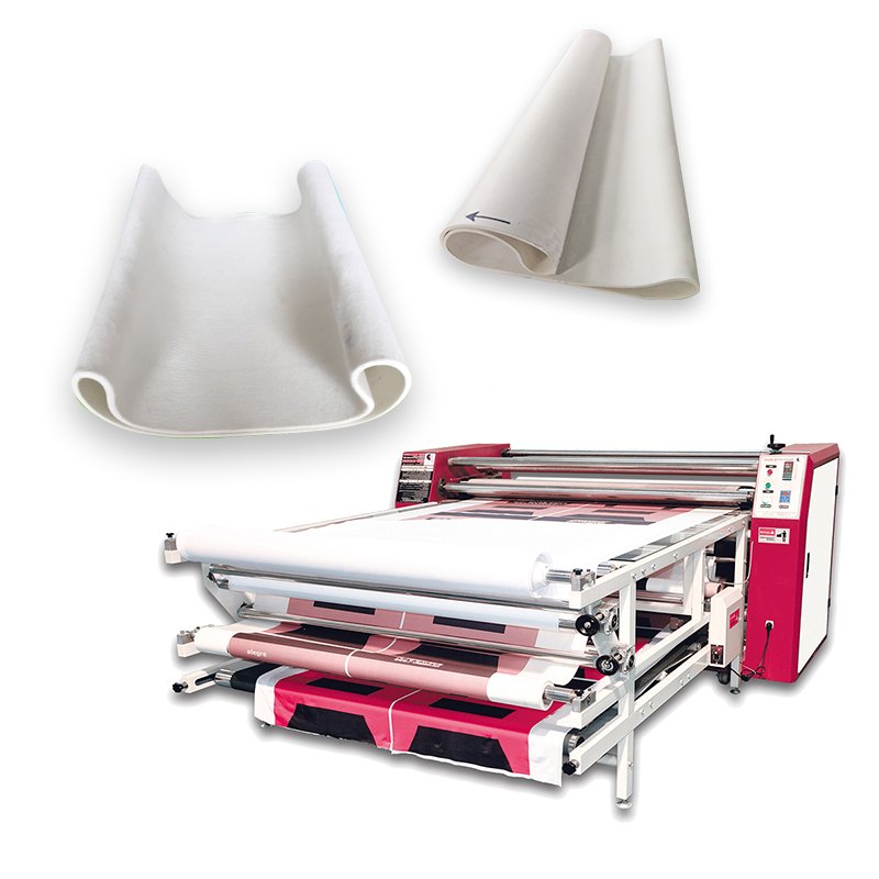 100% Nomex high Temperature Calender Rotary Heat Press printing nomex Blanket felt Roll to Roll Heat Transfer Printing