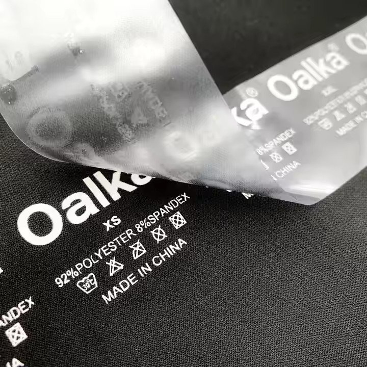 High Quality Custom Silicone Rubber Tagless Labels Heat Transfer with Letters and Numbers Name Logo
