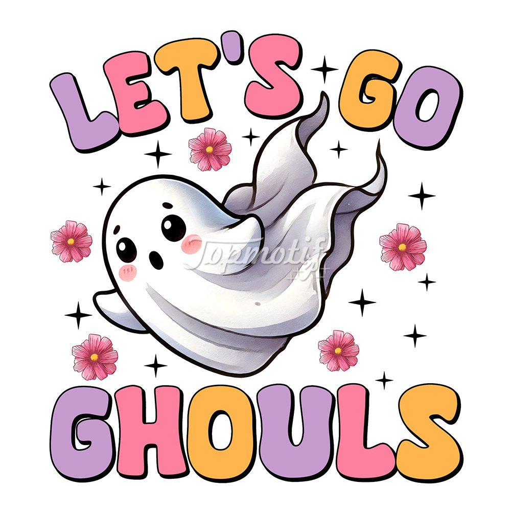 Hot selling products 2024 halloween boos crew cute cloth diy decor dtf transfer iron on heat press transfer printing