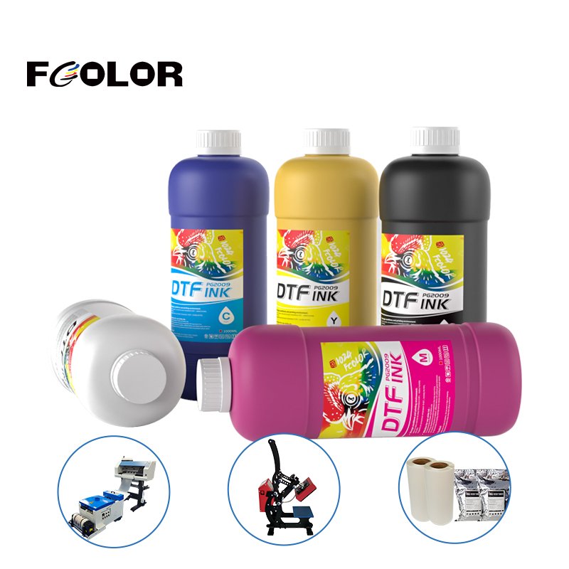 FCOLOR Factory T-shirt High Quality White DTF Printing Ink for epson L1800 805 1390 xp600 8850