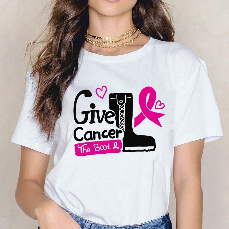 Custom High Quality DTF Print Breast Cancer Awareness Heat Transfer Designs Screen Plastisol Printed Heat Transfer for t-shirts