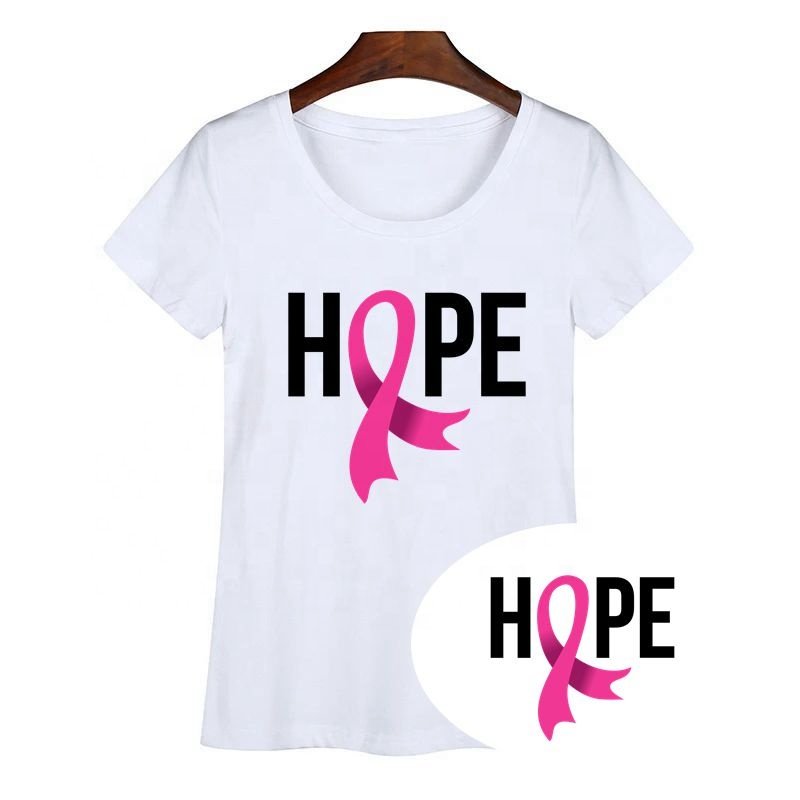 Custom High Quality DTF Print Breast Cancer Awareness Heat Transfer Designs Screen Plastisol Printed Heat Transfer for t-shirts