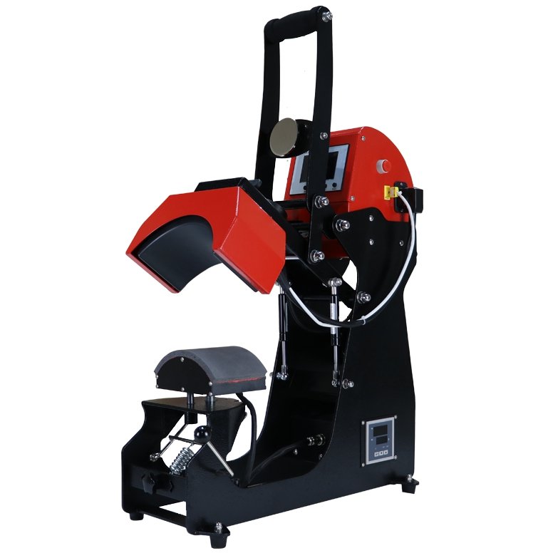 Microtec New Leather Logo Transfer Auto Open Dual Heat Platen Hat Cap Press Machine