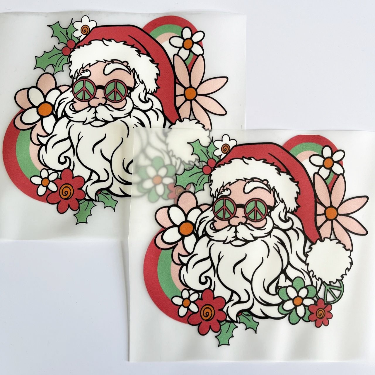 Wholesale low MOQ popular Christmas custom logo stickers plastisol transfers vinyl heat transfer printing for t shirt
