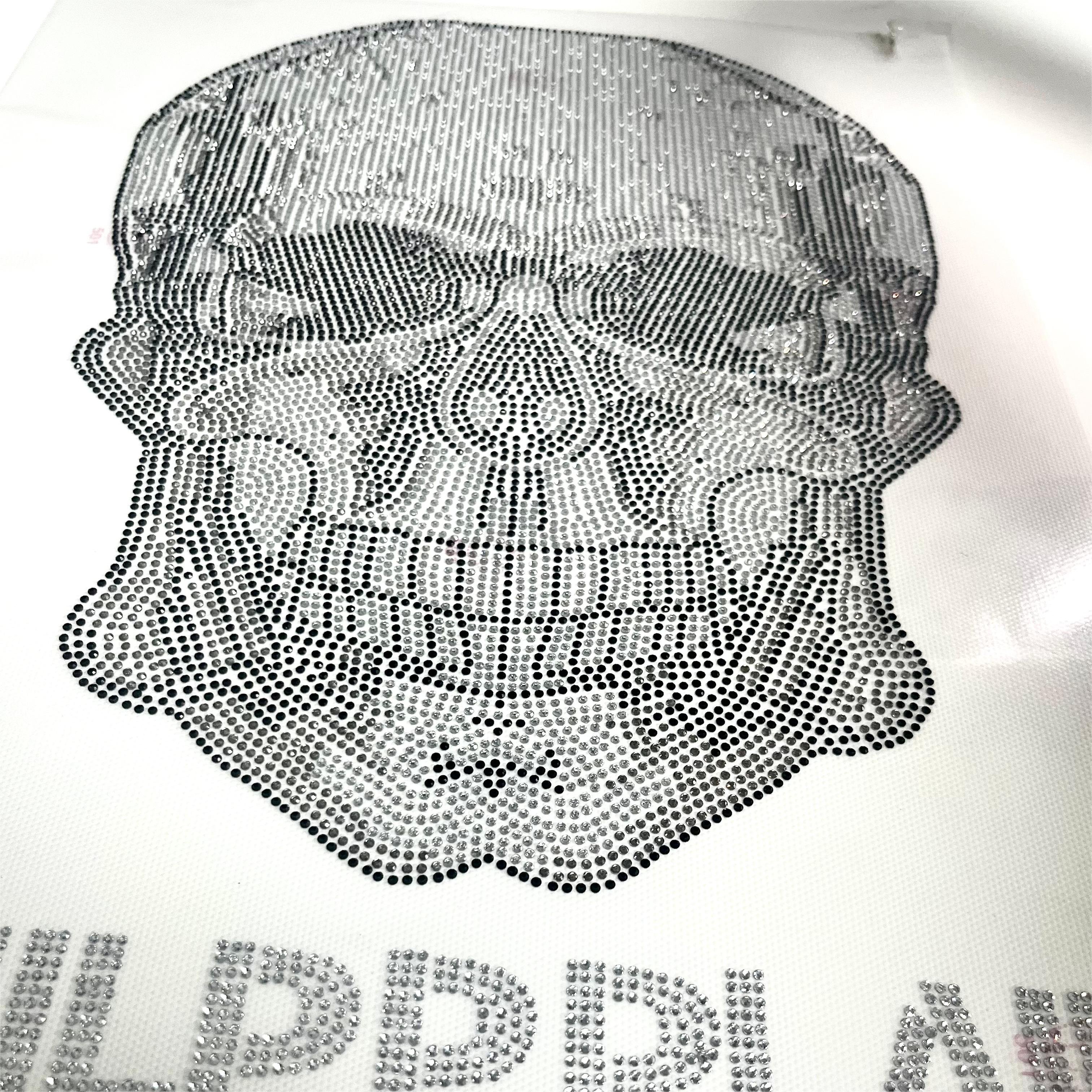 Wholesale Custom High Persistence Heat Transfer Printing Clothing Won't Drop Rhinestone Sticker Sparkling Rhinestone Drills