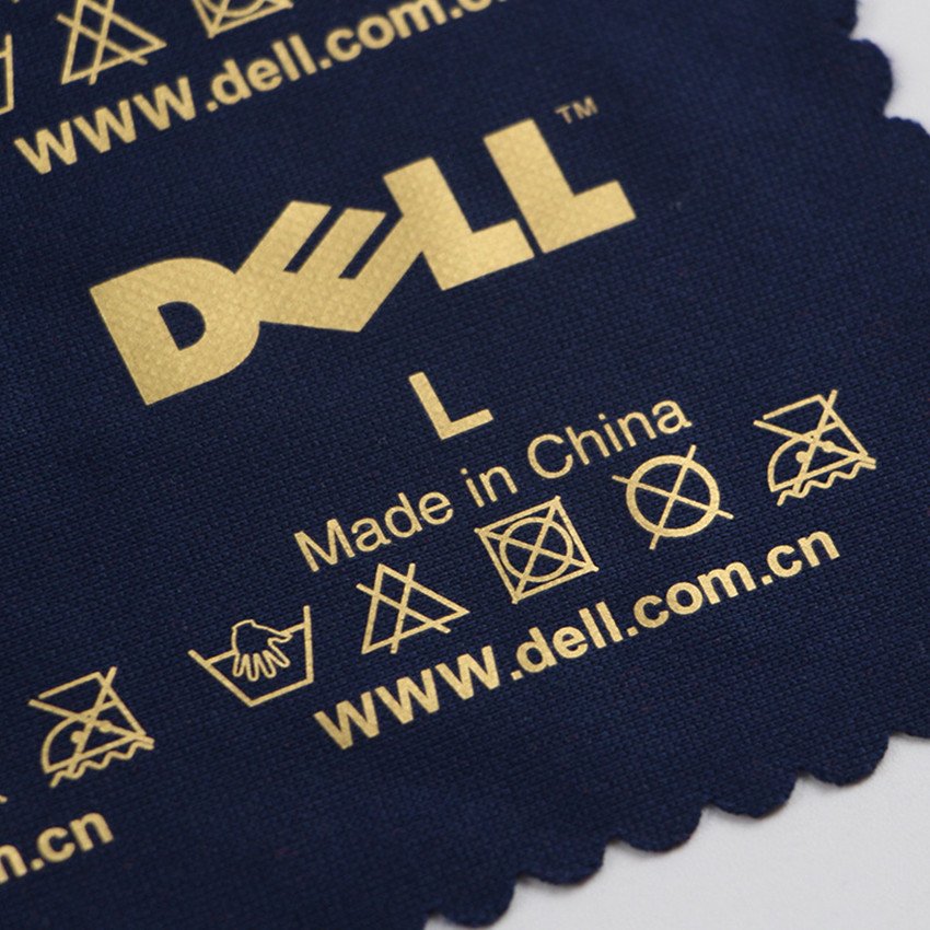 Private washable label tshirt dtf decal wash care label htv heat transfer vinyl neck size labels for clothing