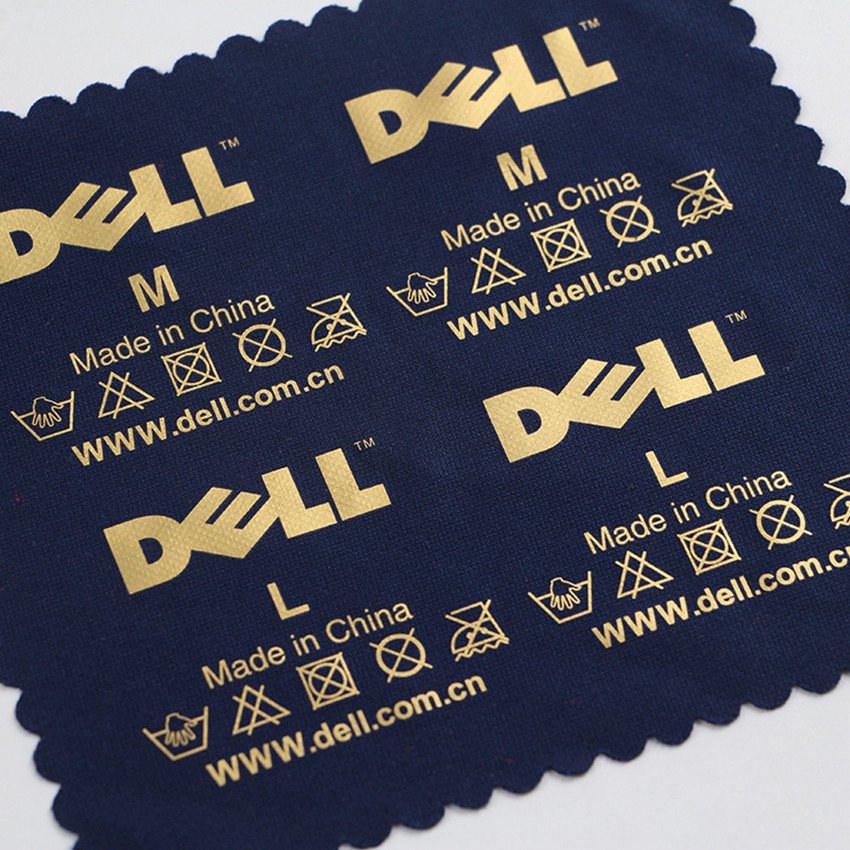 Private washable label tshirt dtf decal wash care label htv heat transfer vinyl neck size labels for clothing