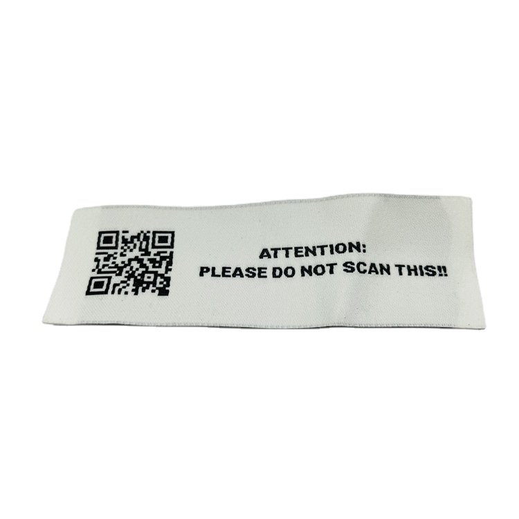 Custom Size Thick Satin Center Fold Cotton Printing Iron On Woven Labels For Clothing