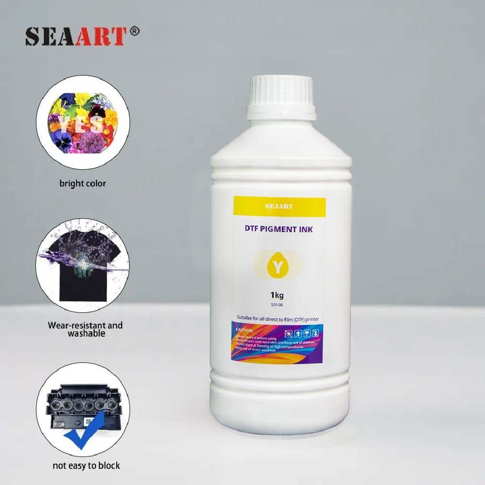 DTF white ink 1000ml, PIgment Digital Heat Transfer Printing DTF Ink For Epson Printers ET-8550, XP-15000, L1800
