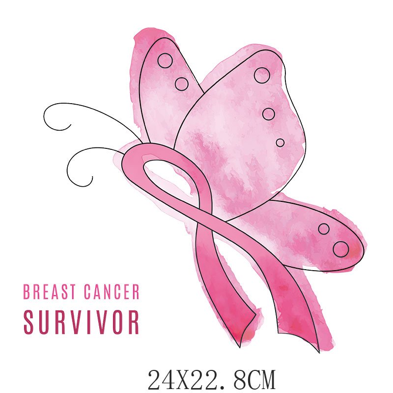 breast cancer Custom Screen Printing Transfer Sticker Manufacturers Supply Custom Designs Pattern Heat Transfer For T-Shirt