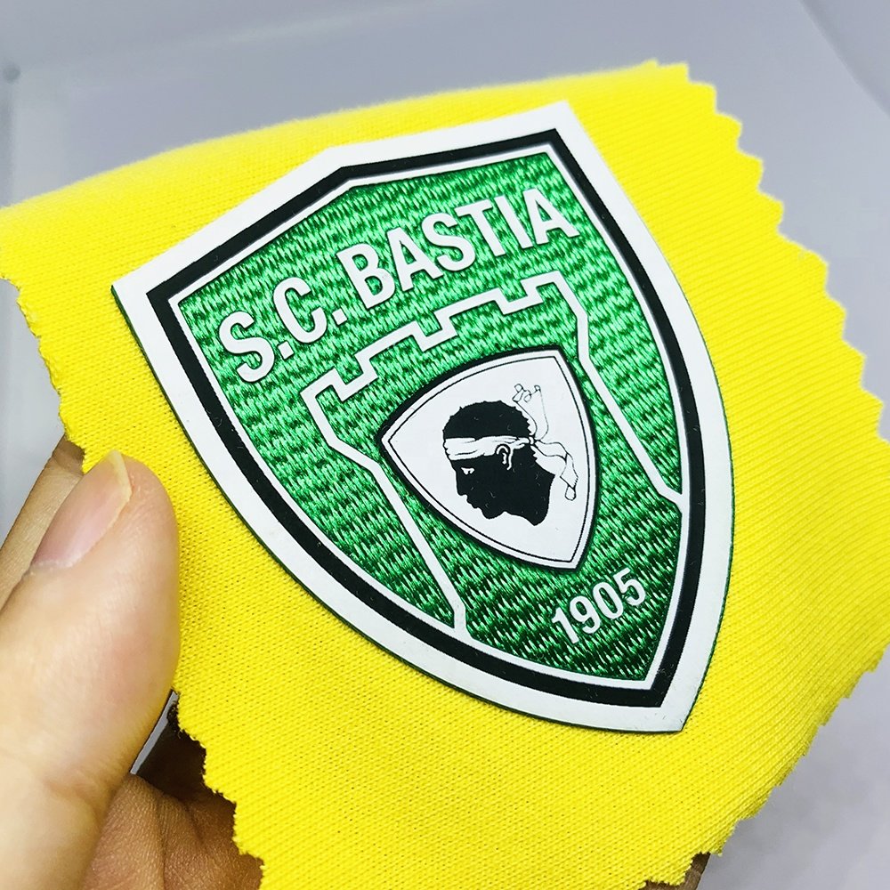 Iron On Garment Label Silicon Logo with Tatami Fabric Custom Logo Label Sticker Printed Labels for Garments