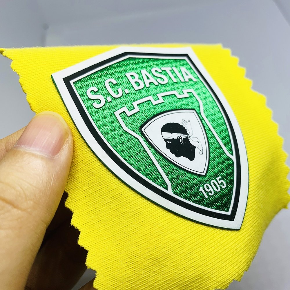 Iron On Garment Label Silicon Logo with Tatami Fabric Custom Logo Label Sticker Printed Labels for Garments