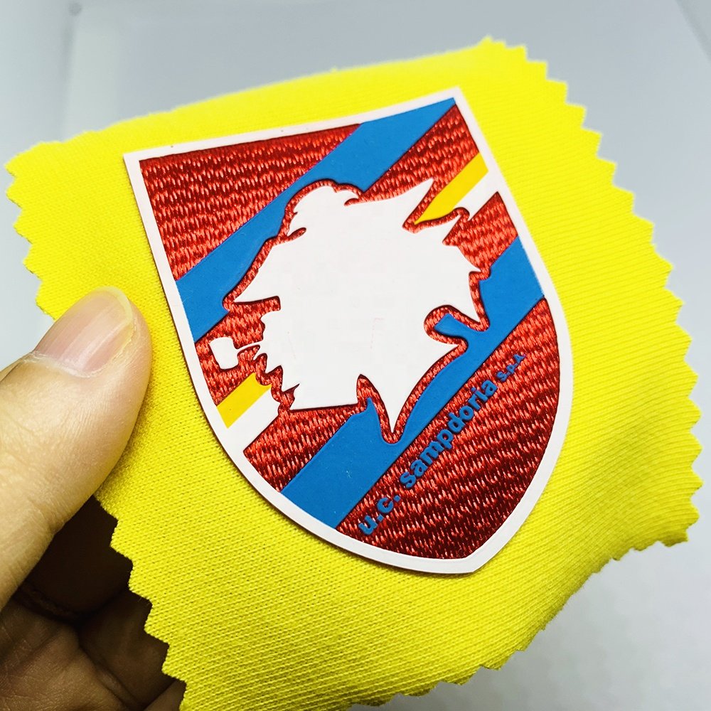 Iron On Garment Label Silicon Logo with Tatami Fabric Custom Logo Label Sticker Printed Labels for Garments