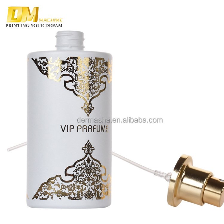 Factory hot sale customized logo cosmetic bottle heat transfer printing machine for glass bottle