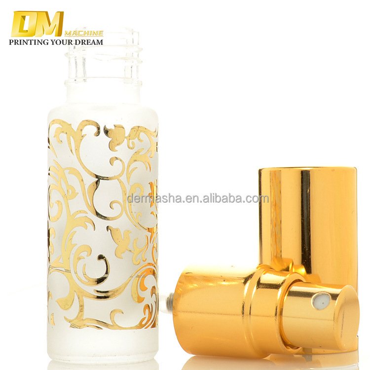 Factory hot sale customized logo cosmetic bottle heat transfer printing machine for glass bottle