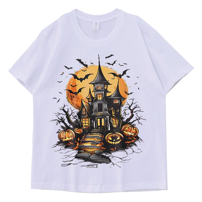Halloween Bat Pumpkin Cloth Cartoon Patch Clothes Heat Transfer Printing Hot Paste DIYt Shirt Ironing Female and Male Patch
