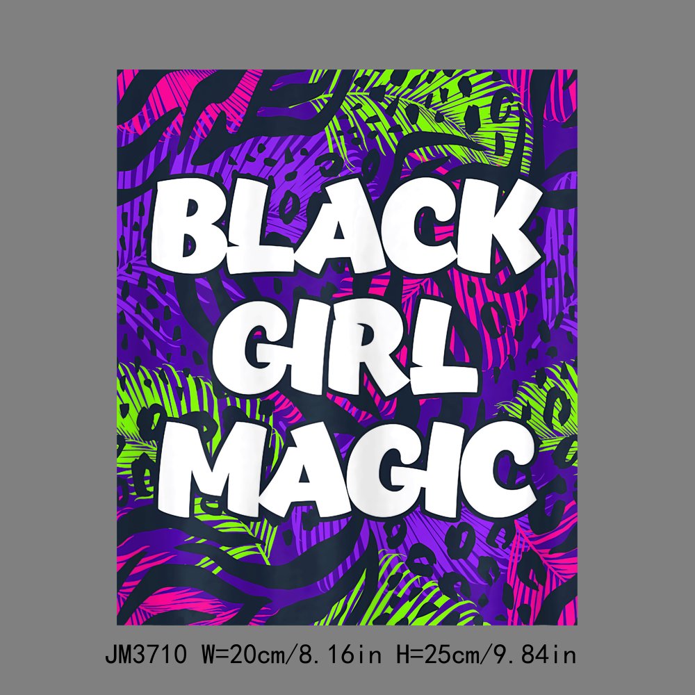Wholesale Plastisol Washable Black Girl Paper T Shirt Sticker Black Queen Afro Iron On Transfer Printing Heat Transfer