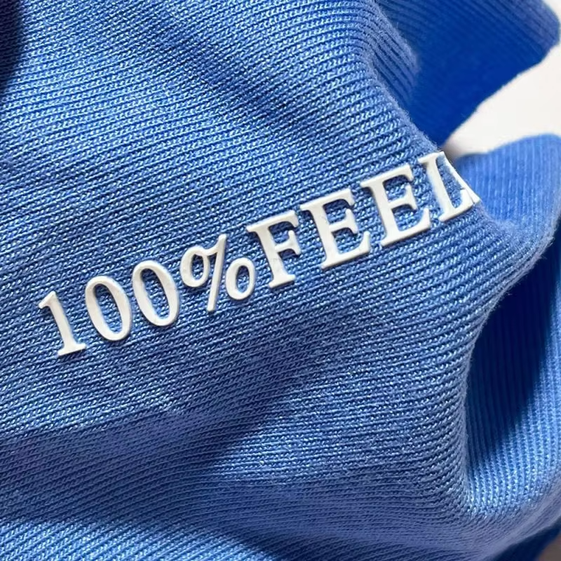 3d heat transfer printing brand logo Vinyl rubber adhesive label clothes 3d silicone heat transfer printing