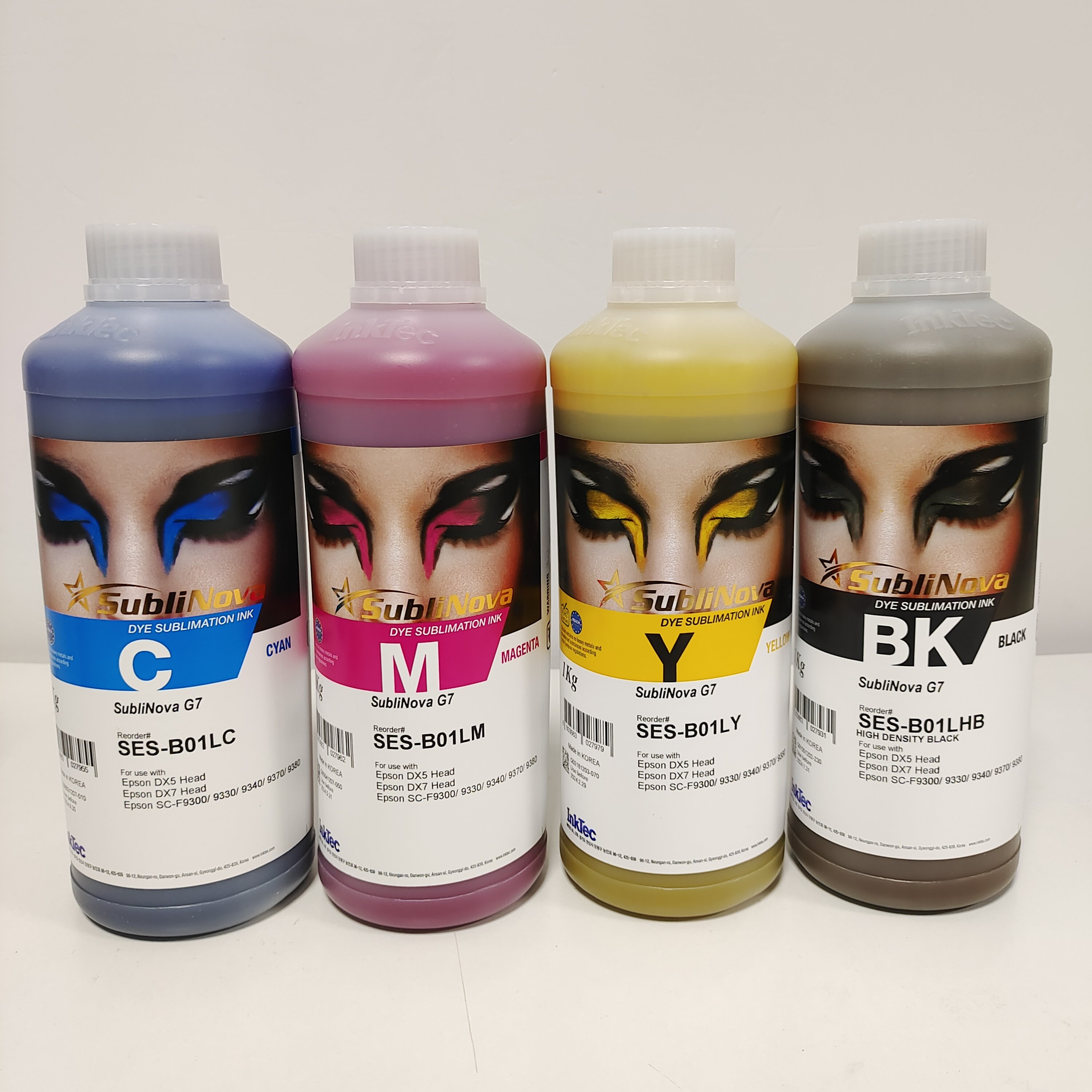 Korea Original 1000ml SES sublinova G7 inktec sublimation ink for digital printing dx5 dx7 F9300 F9330 F9370 F9380 Mutoh 1341wr