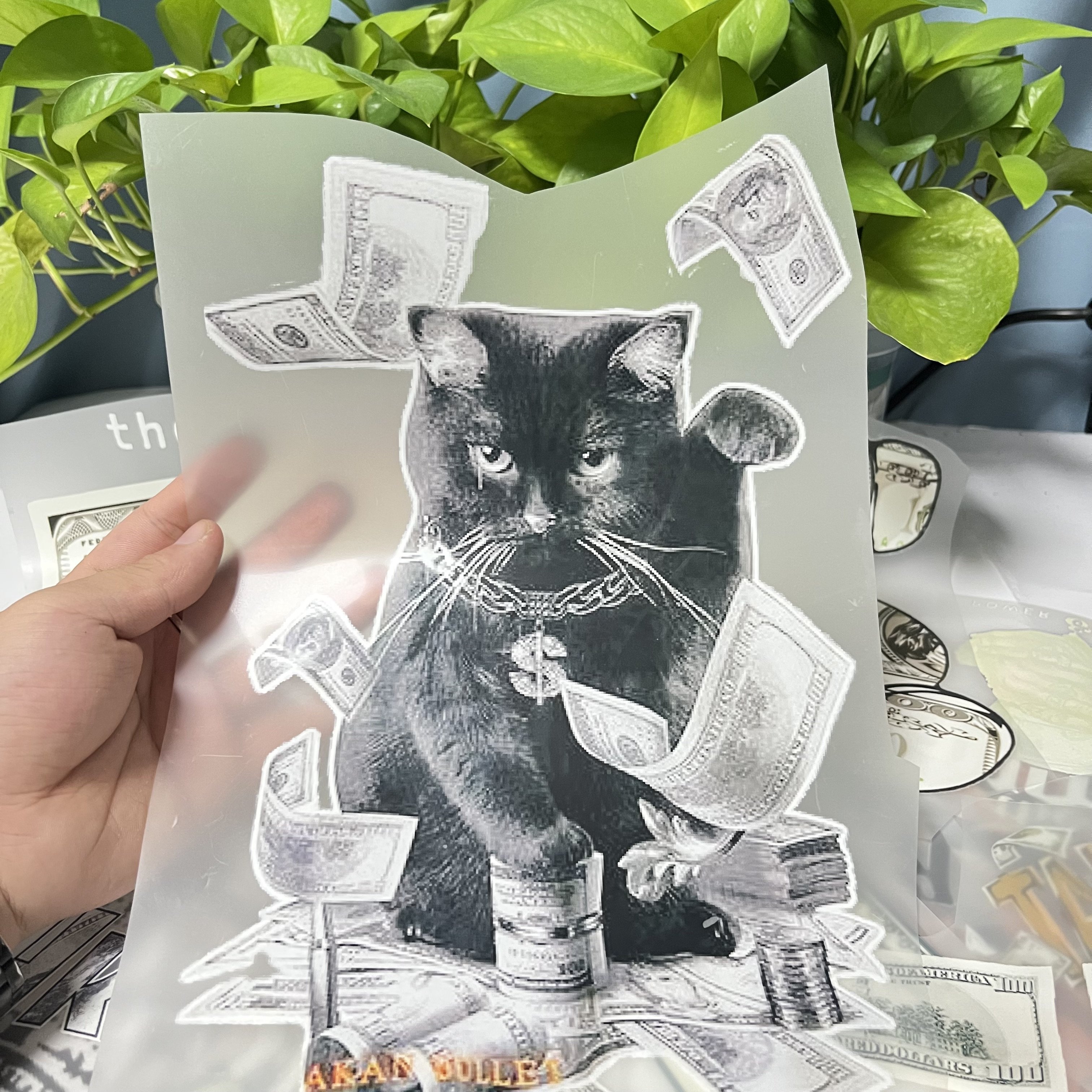 Custom DTF Transfer Printing Heat Press Transfers Vinyl Plastisol Label Stickers Clothing Bags Made Silicone Screen Printing