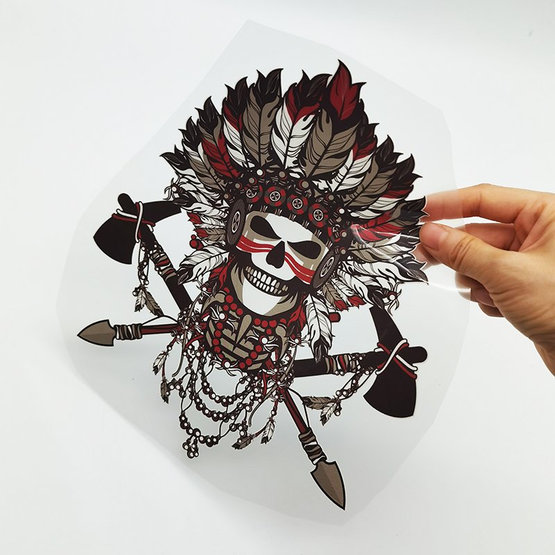 Ready to press skull head design custom t-shirt screen print transfers offset dtf film heat transfer printing for t shirts