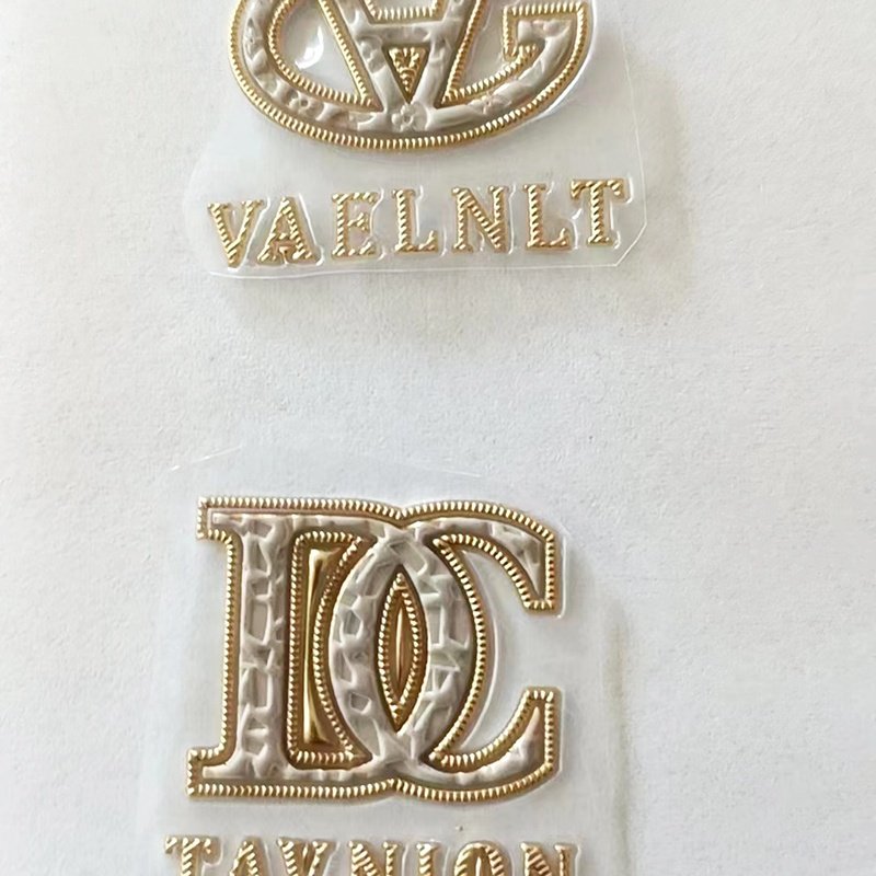 Customized 3M adhesive backing Heat transfer print Composite patch logo PVC Silicone rhinestone combination sticker for clothing