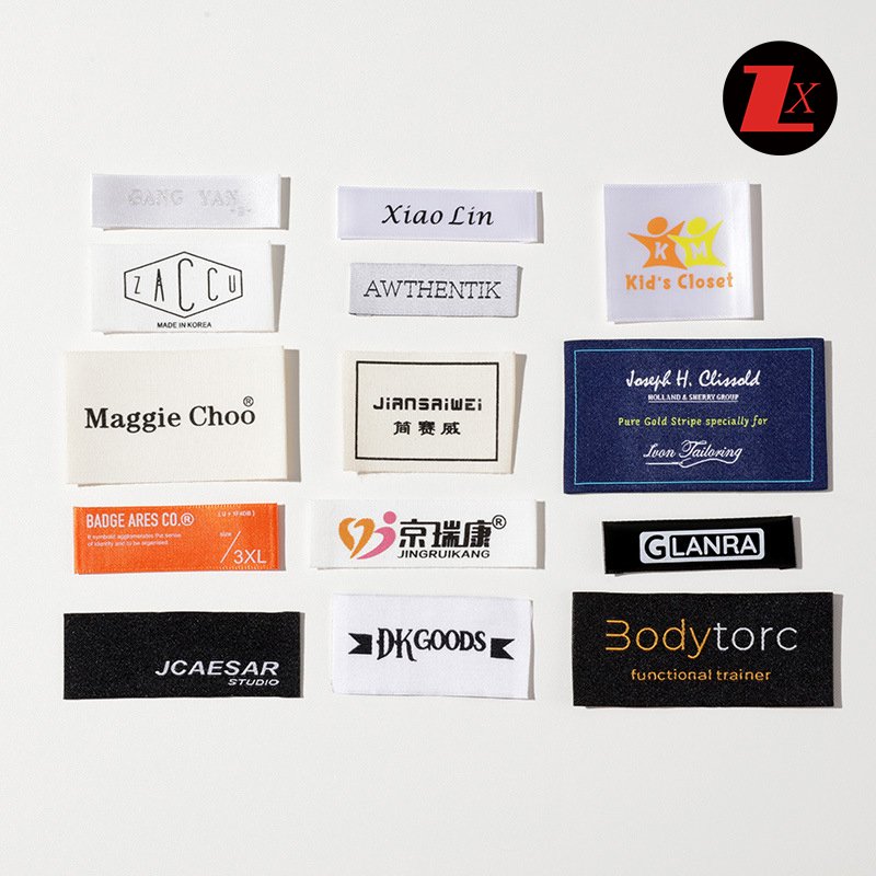 Low MOQ Custom Wholesale New Design Brand Name clothing accessories clothing tags labels woven label tag