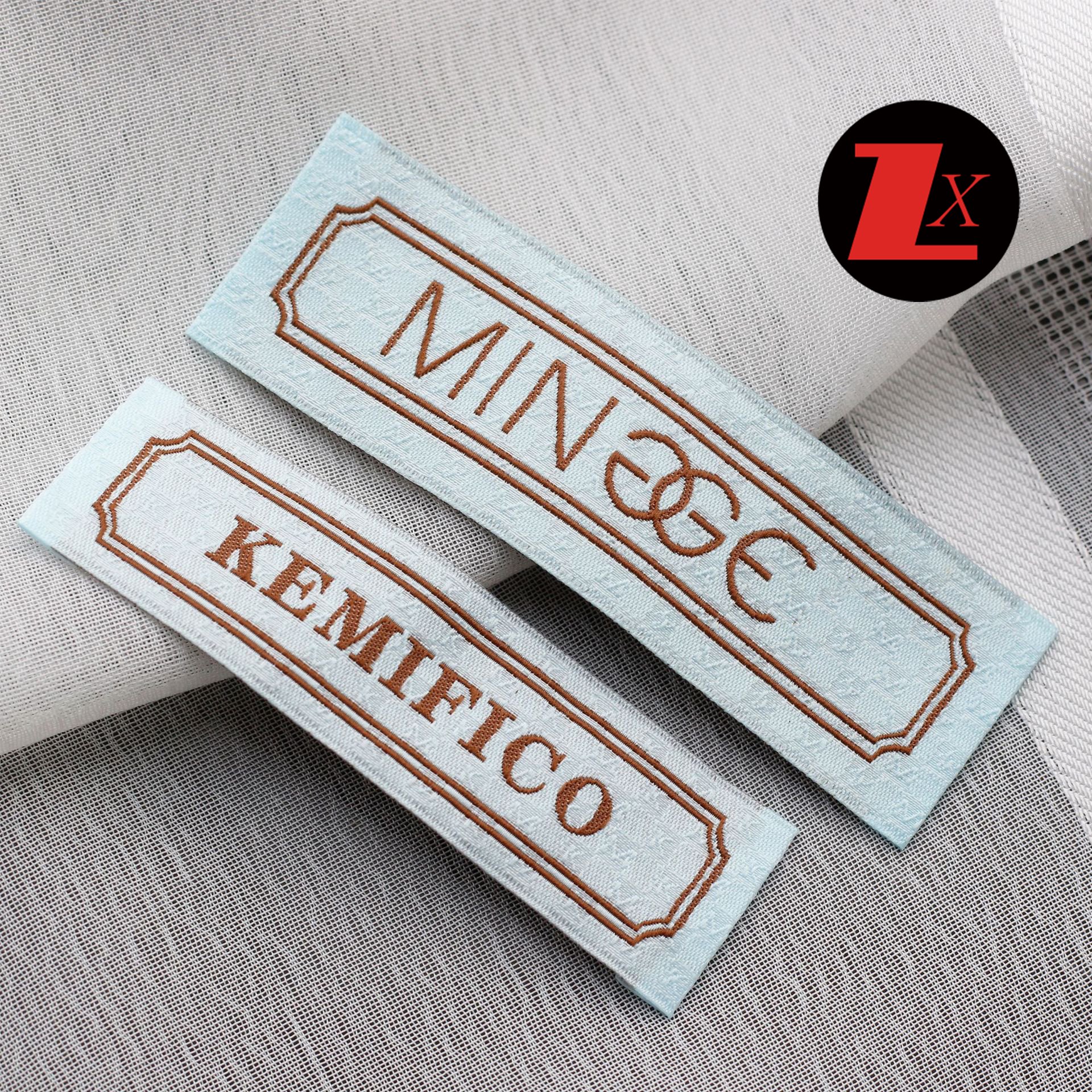 Low MOQ Custom Wholesale New Design Brand Name clothing accessories clothing tags labels woven label tag