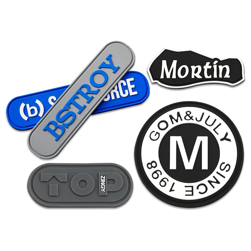 Wholesaler Soft Silicone Badge Excellent Strong Plastic Patches Clothing Tags Custom Rubber Embossed 3D Logo Hat Pvc Patch