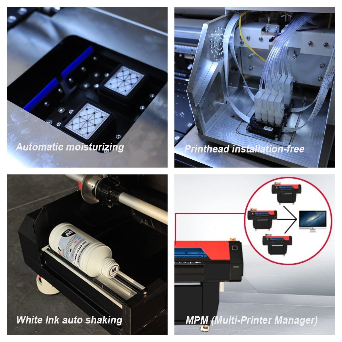 2024 automatic new dtf printing and shaking powder oven dtf printer 60cm i3200 2 head