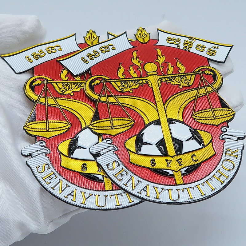 Custom Factory Embossed TPU Patches Heat Transfer Printing of Sustainable Football Team Club Logo