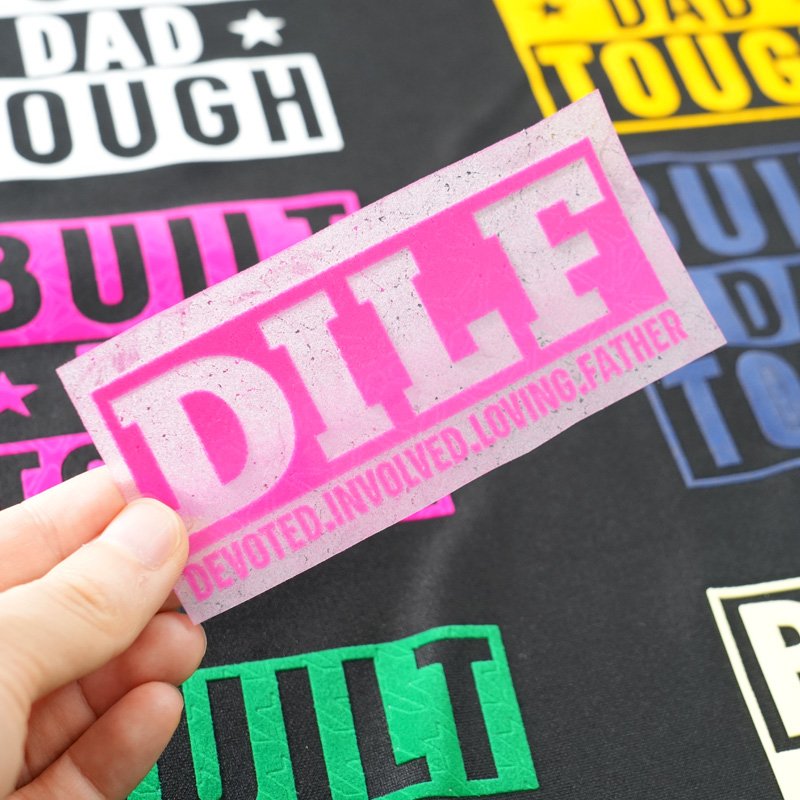 Customization Daddy Dad Father For Father's Day Heat Vinyl Flock Heat Transfer Logo Heat Transfers Printing For Fashion T Shirts