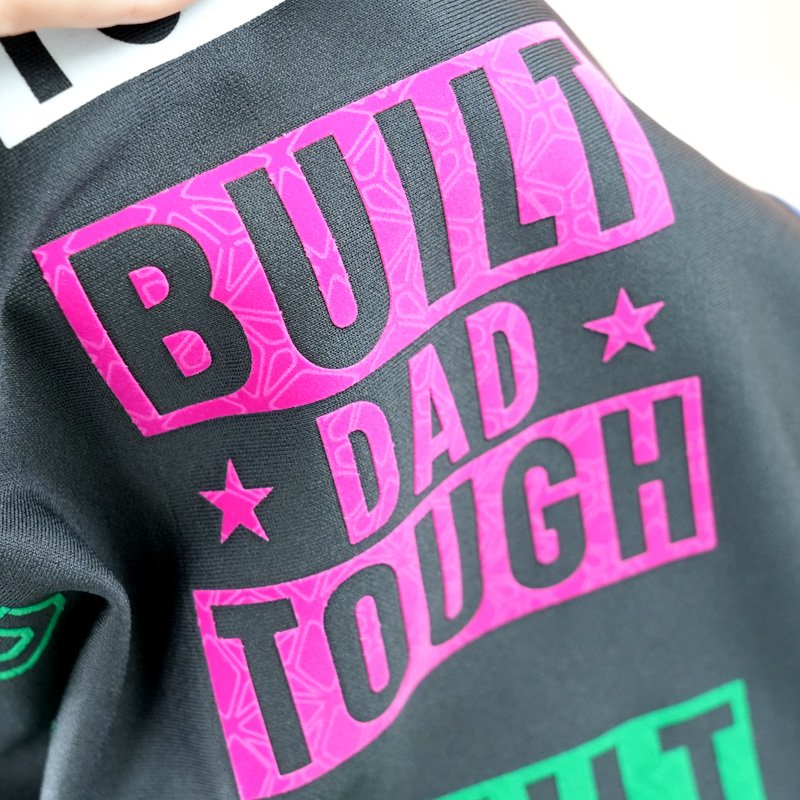 Customization Daddy Dad Father For Father's Day Heat Vinyl Flock Heat Transfer Logo Heat Transfers Printing For Fashion T Shirts