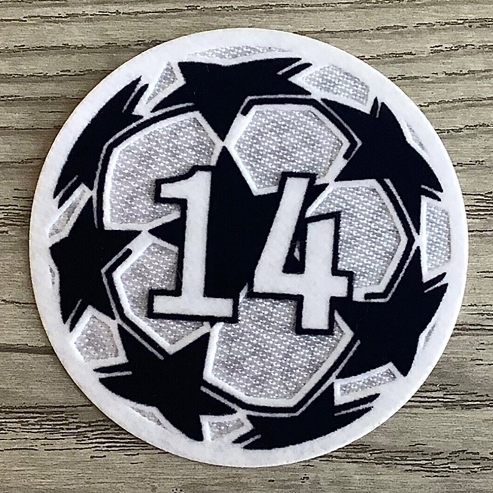 Hot Sale Custom Champions League Badges Heat Transfer Printing Sports Football Team Club Soccer Ball 3d Flock Patch for Jersey