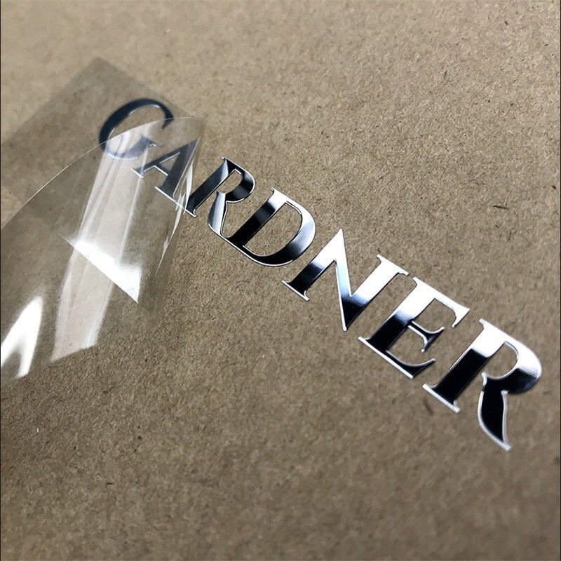 3d UV Transfer Label Nickel Sticker Packing Label Waterproof Brand Logo Printed Gold Foil Metal Adhesive Stickers