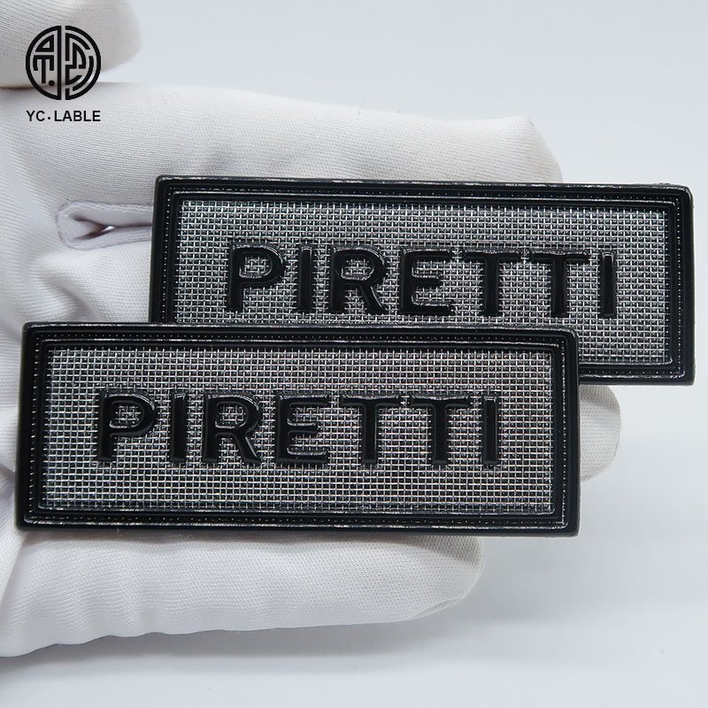 Custom high frequency tpu logo rubber patch heat transfer TPU clothing label