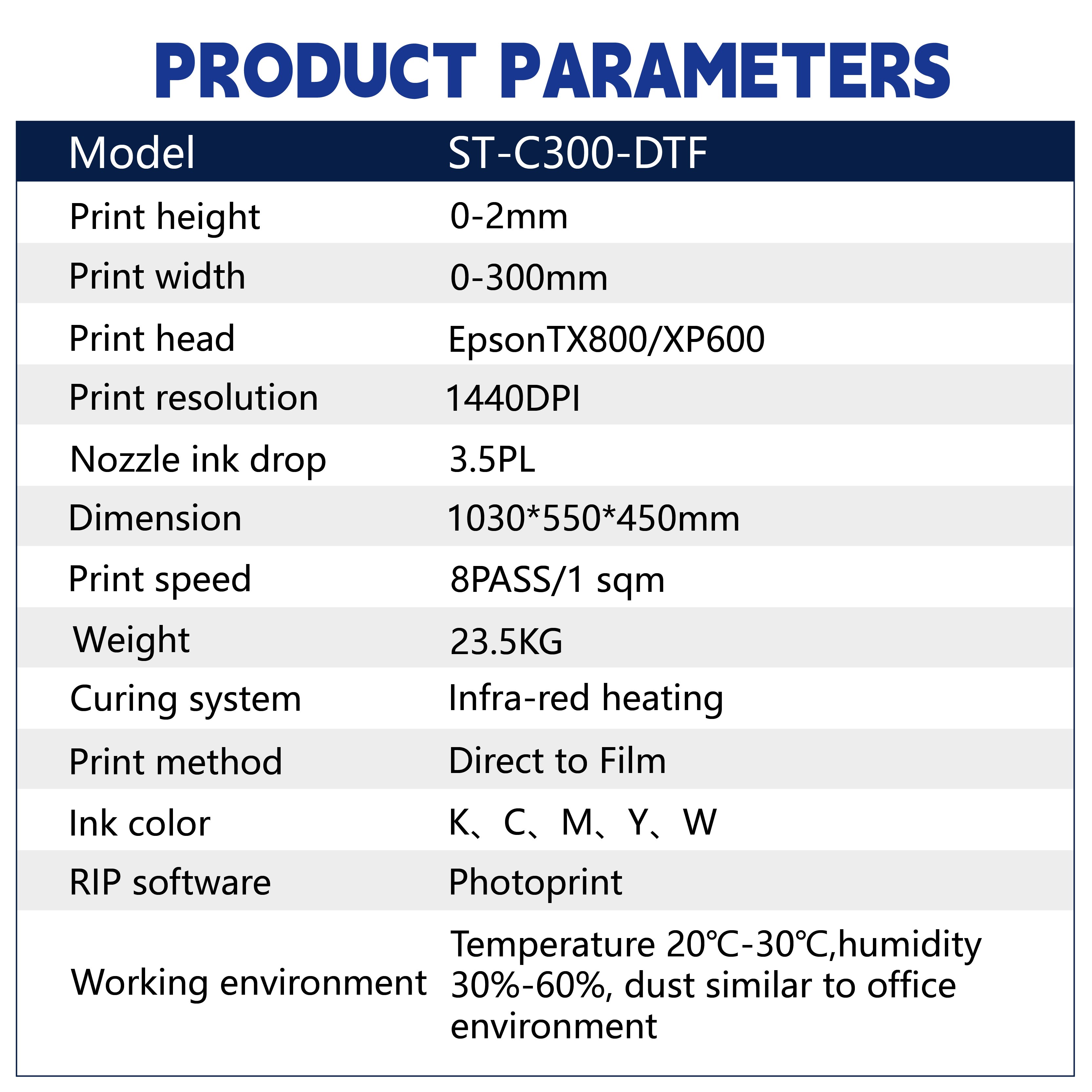a3 High Productivity Inkjet dtf printer transfer film printer for T-shirt procolored dtf printer