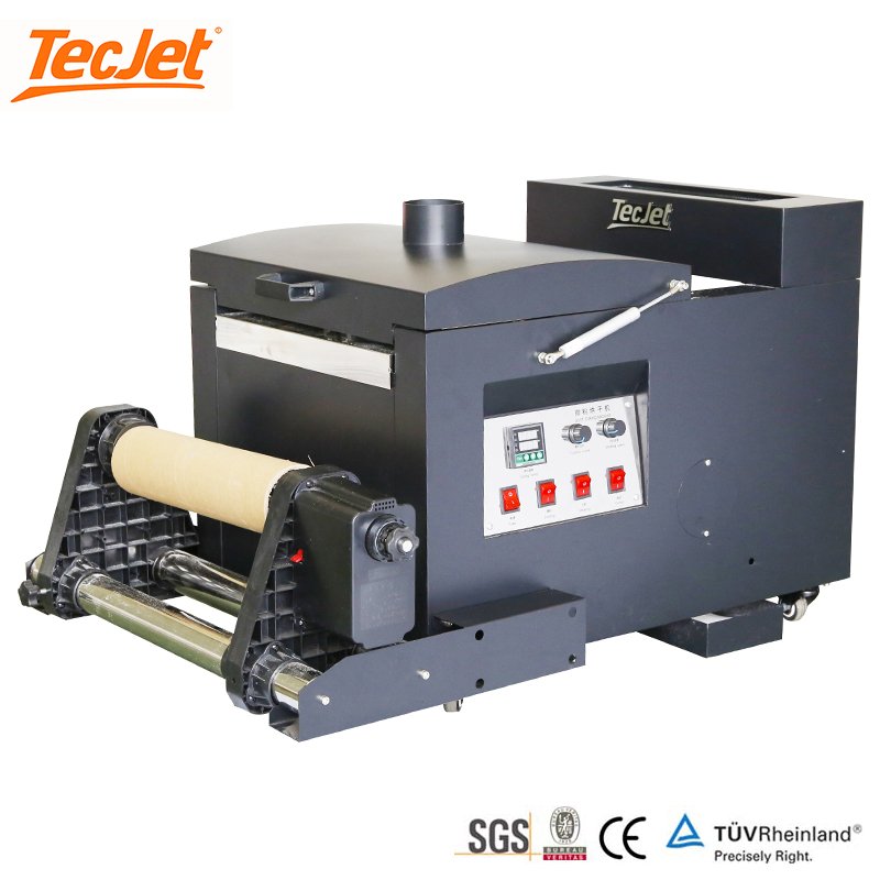 Professional Dual Top Heads Fast Speed DTF Transfer Printing Machine transfer images on T-shirts aprons Powder Shaking Machine