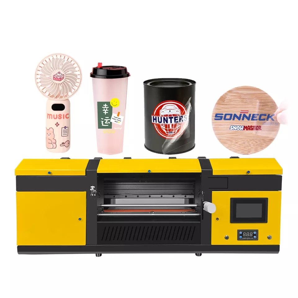 Automatic A3 UV Label Printing Machine Roll Sticker Printer Bronzing Effect UV Sticker Dtf Printer With Dual Eps XP600 Heads