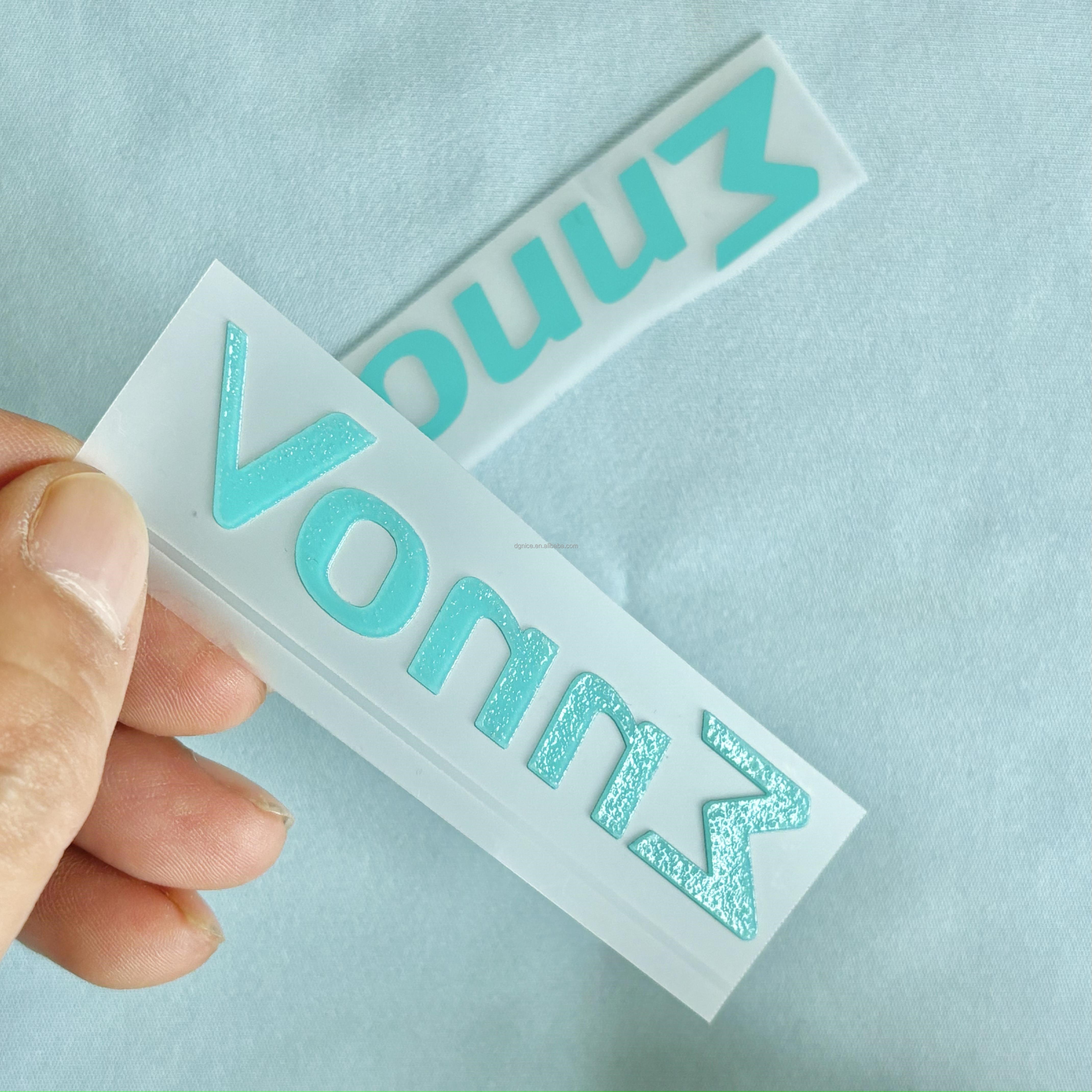 Custom Iron On Patches Hot Press Rubber Sticker T-Shirt 3D Heat Transfer Printing Garment Label Silicone Logo For Fabric