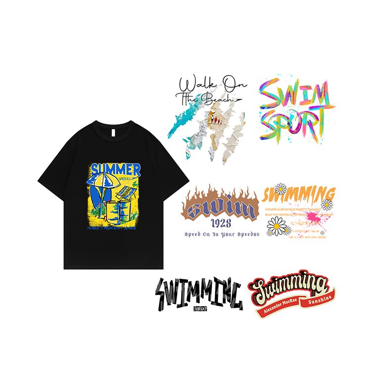 Factory Custom Dtf Transfers Designs Press Logo Film Iron On Sticker Heat Transfer Prints On Garments