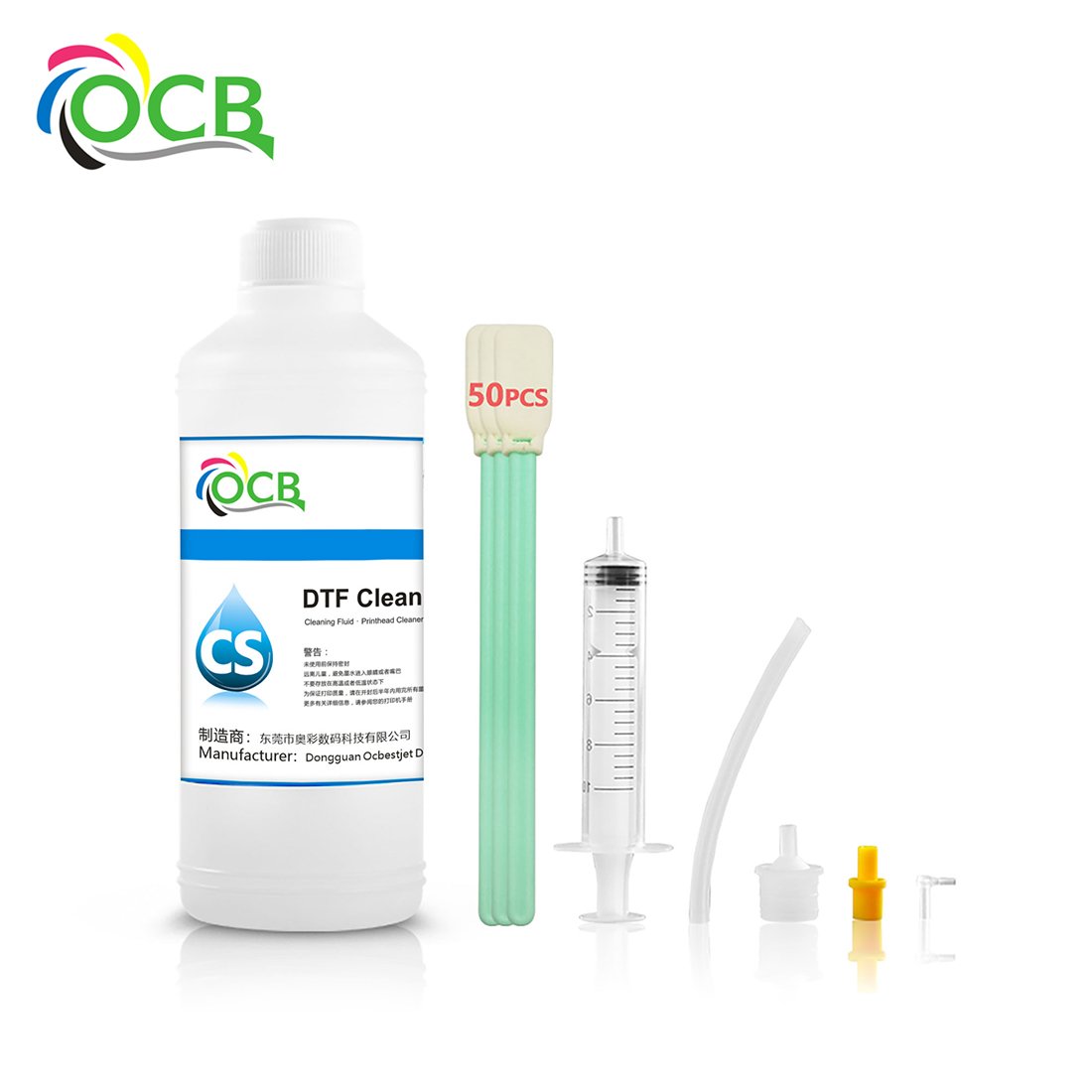 OCBESTJET Logo 250Ml Dtf Printhead Strong Clean Cleaning Liquid For Epson A3 I3200A1 Xp600 Machine Printer