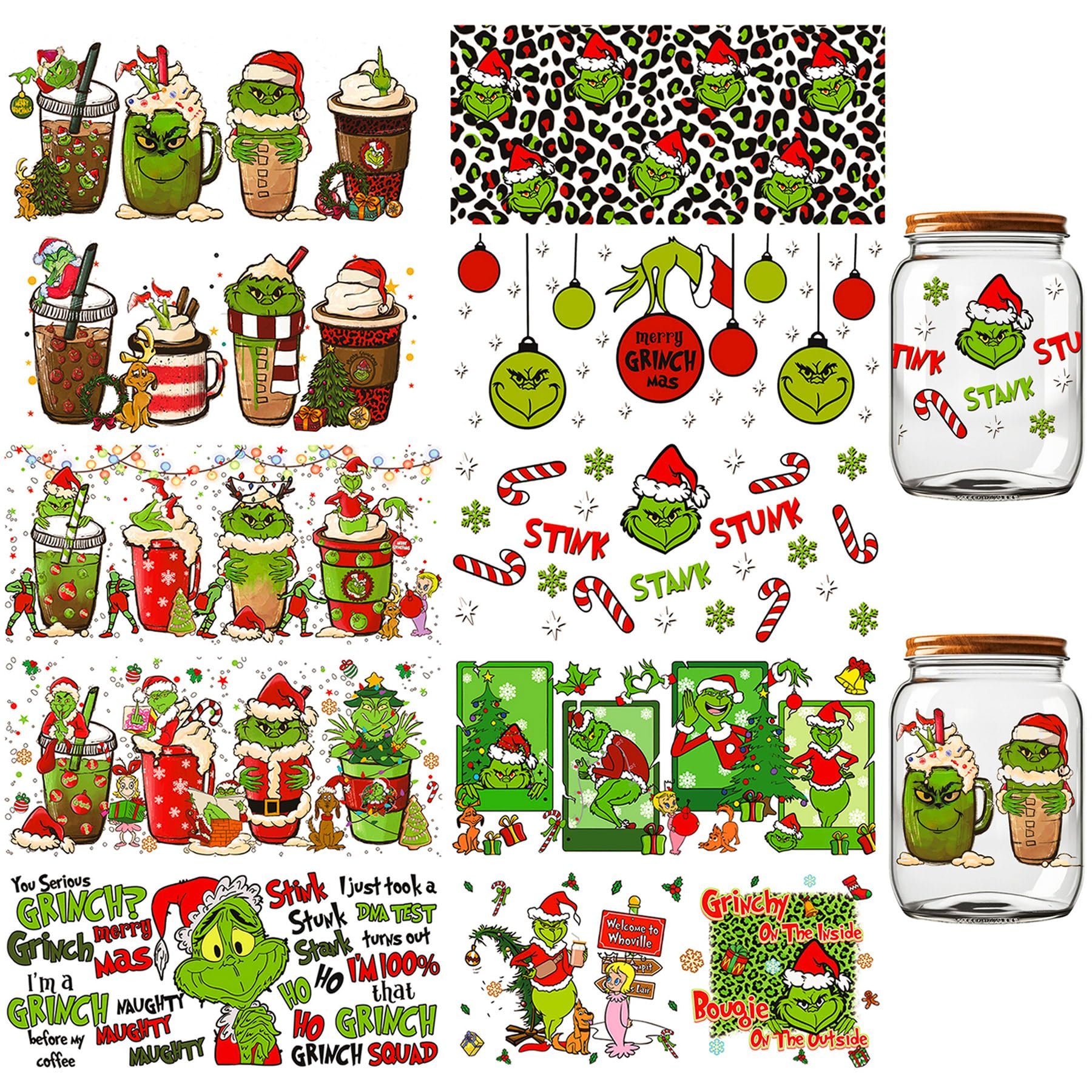 Wholesale UV DTF Cup Wraps for 16oz Glass 24oz Cold Cups Ready for Transfer Printing-Halloween Christmas Valentines