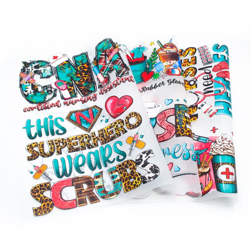 ready to press heat transfer designs nurse Life screen print transfers wholesale dtf plastisol transfers for t shirts