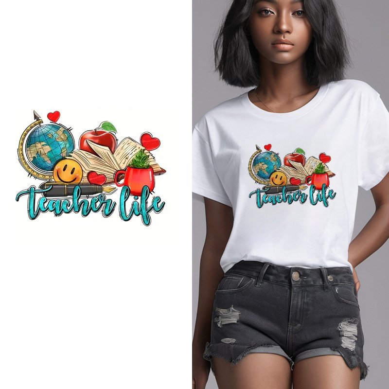 High Quality Shirts Custom Logo Transfer Printing Label For Clothes Ready To Press DTF Thermal Transfer Sticker For t-Shirts
