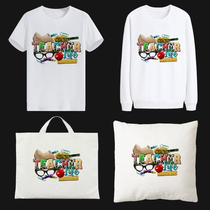 High Quality Shirts Custom Logo Transfer Printing Label For Clothes Ready To Press DTF Thermal Transfer Sticker For t-Shirts