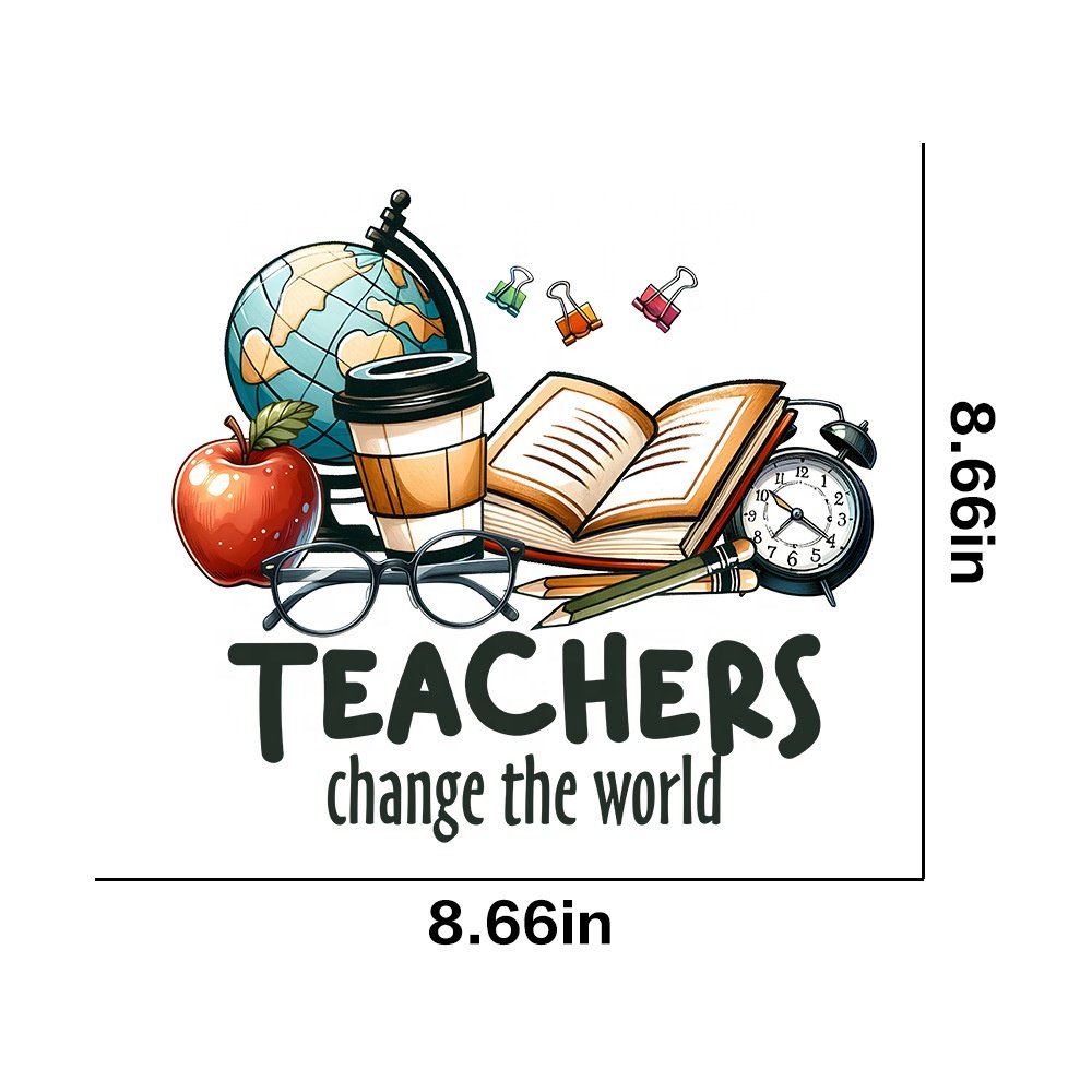 RJ Custom Size Plastisol Iron-On Transfer Paper Film for Teacher Tshirt Heat Transfer Printing for Garments and Bags