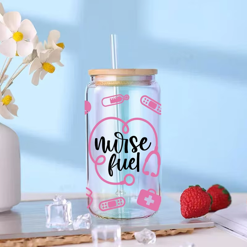 Custom High Quality UVDTF Decal Cartoon Heat Transfer Printing on PET Material for Tumblers & Bottles